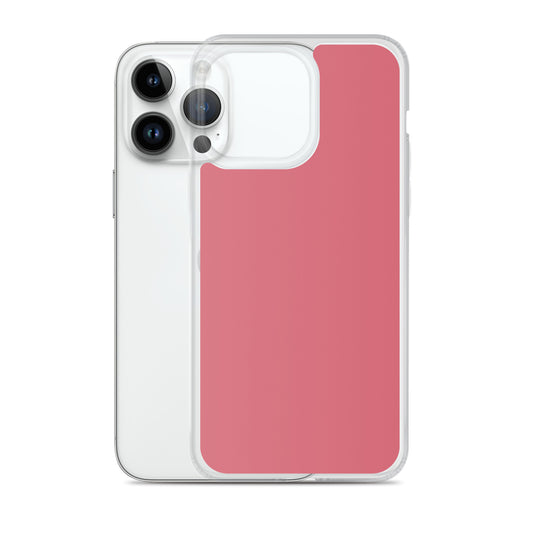 Plain Color Cabaret Pink iPhone Case Clear Bump Resistant Flexible CREATIVETECH