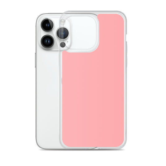 Plain Color Wewak Pink iPhone Case Clear Bump Resistant Flexible CREATIVETECH