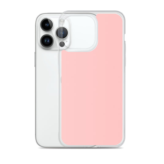 Plain Color Flamingo Pink iPhone Case Clear Bump Resistant Flexible CREATIVETECH