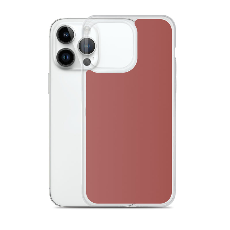 Load image into Gallery viewer, Plain Color Roof Terracotta Red iPhone Case Clear Bump Resistant Flexible CREATIVETECH