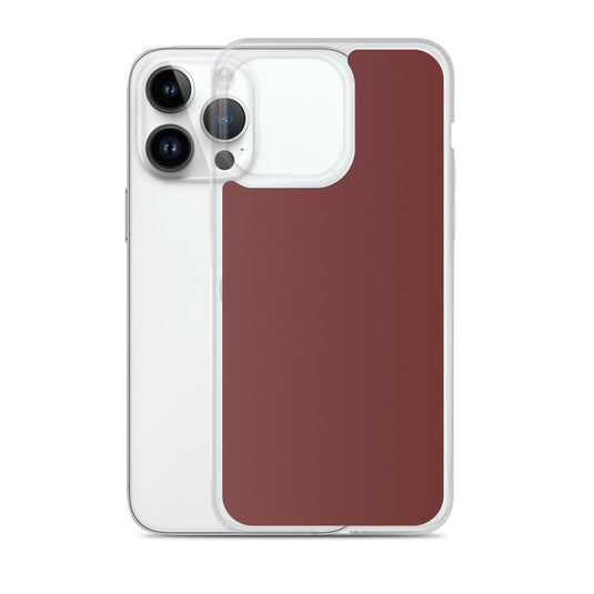 Plain Color Auburn Red iPhone Case Clear Bump Resistant Flexible CREATIVETECH