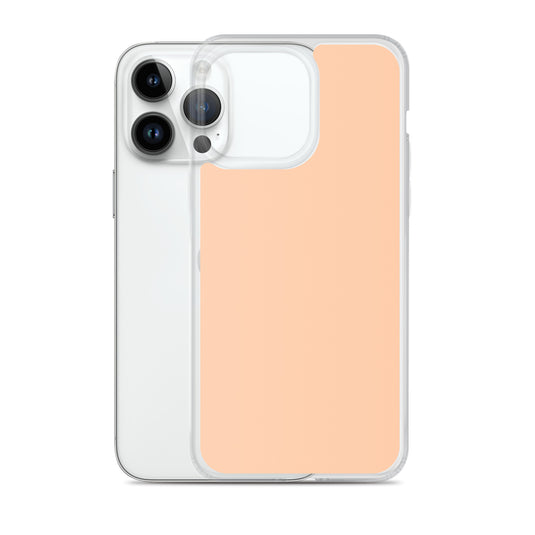 Plain Color Peach Orange iPhone Case Clear Bump Resistant Flexible CREATIVETECH
