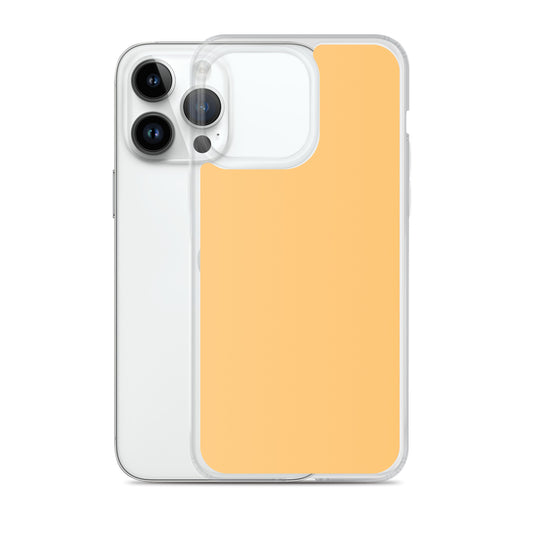 Plain Color Chardonnay Yellow Orange iPhone Case Clear Bump Resistant Flexible CREATIVETECH