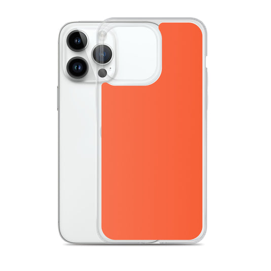 Plain Color Outrageous Orange iPhone Case Clear Bump Resistant Flexible CREATIVETECH