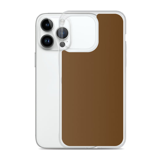 Plain Color Brown iPhone Case Clear Bump Resistant Flexible CREATIVETECH