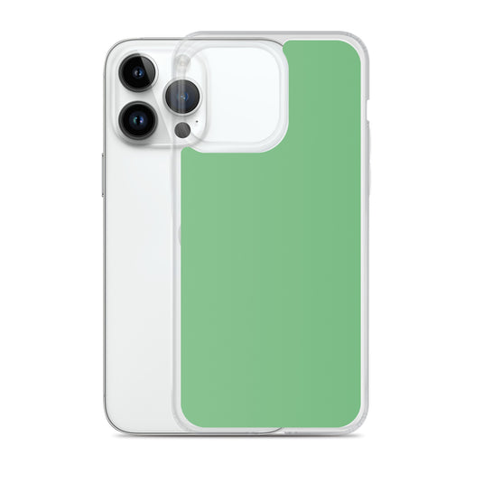 Plain Color Bay Leaf Green iPhone Case Clear Bump Resistant CREATIVETECH