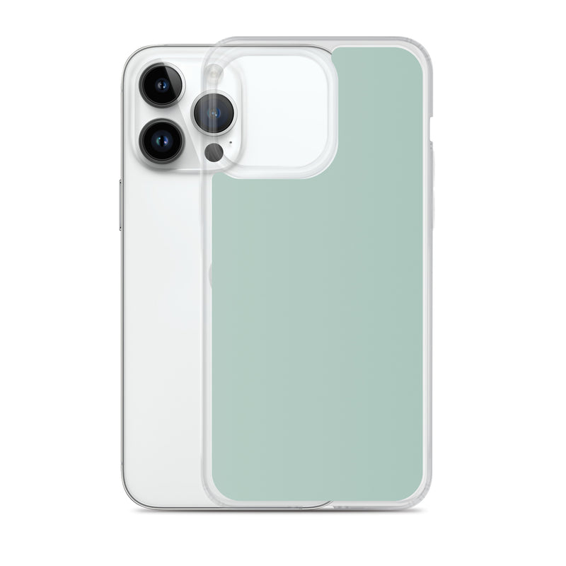Load image into Gallery viewer, Plain Color Opal Green Blue iPhone Case Clear Bump Resistant CREATIVETECH