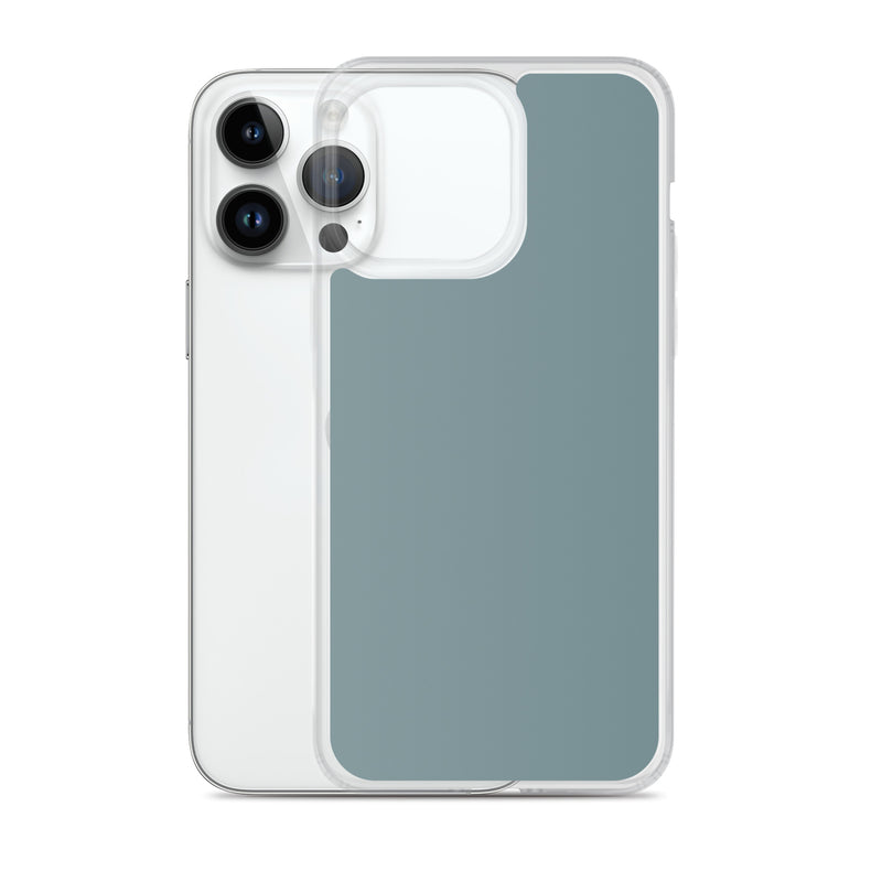 Load image into Gallery viewer, Plain Color Gothic Blue iPhone Case Clear Bump Resistant CREATIVETECH