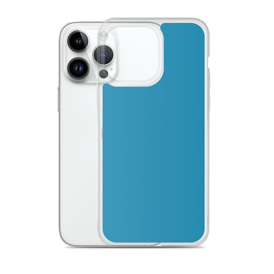 Plain Color Pelurous Blue iPhone Case Clear Bump Resistant CREATIVETECH