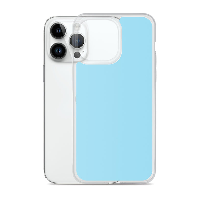 Load image into Gallery viewer, Plain Color Columbia Blue iPhone Case Clear Bump Resistant CREATIVETECH