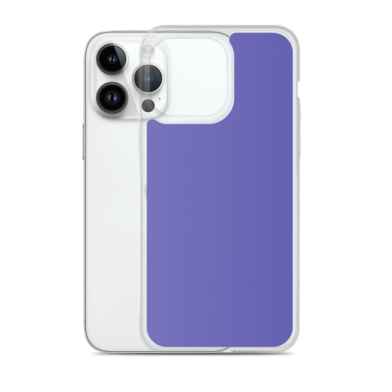 Load image into Gallery viewer, Slate Blue Purple iPhone Clear Thin Case Plain Color CREATIVETECH