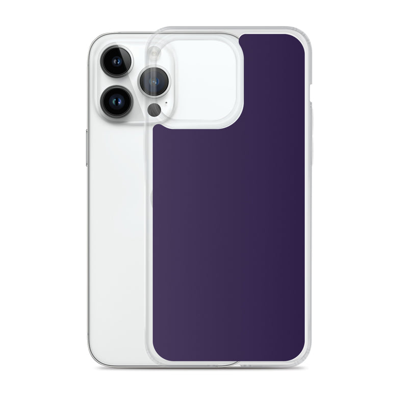 Load image into Gallery viewer, Tolopea Dark Purple iPhone Clear Thin Case Plain Color CREATIVETECH
