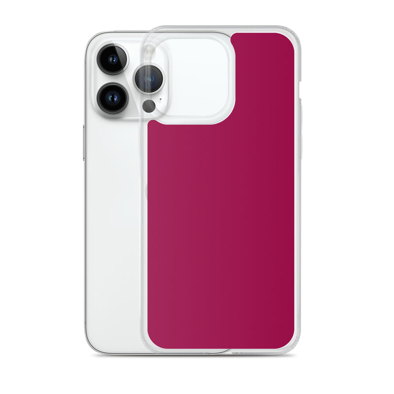 Load image into Gallery viewer, Light Burgundy Red iPhone Clear Thin Case Plain Color CREATIVETECH