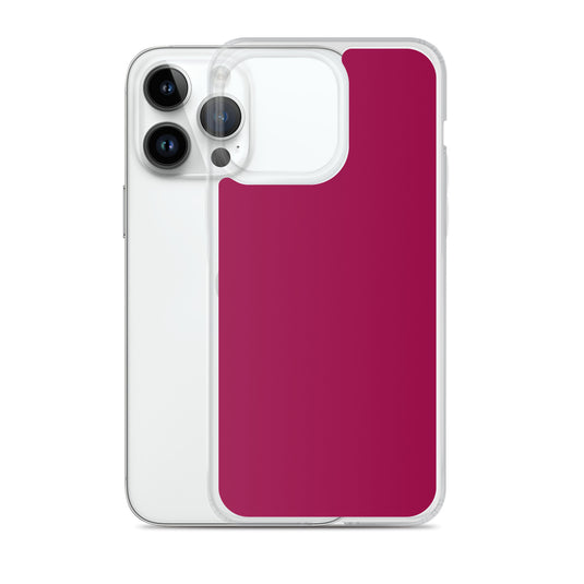 Light Burgundy Red iPhone Clear Thin Case Plain Color CREATIVETECH