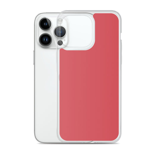 Light Mandy Red iPhone Clear Thin Case Plain Color CREATIVETECH