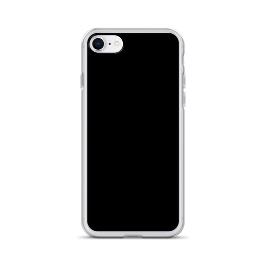 Plain Color Black iPhone Case Clear Bump Resistant Flexible CREATIVETECH