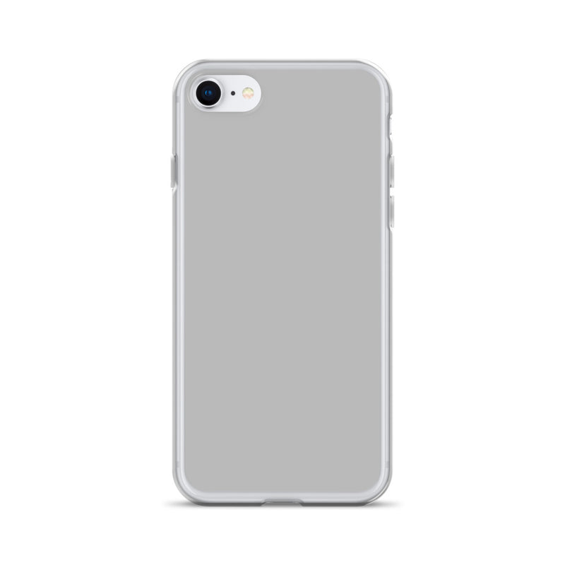 Load image into Gallery viewer, Plain Color Silver Grey iPhone Case Clear Bump Resistant Flexible CREATIVETECH