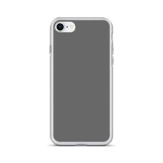 Plain Color Grey iPhone Case Clear Bump Resistant Flexible CREATIVETECH