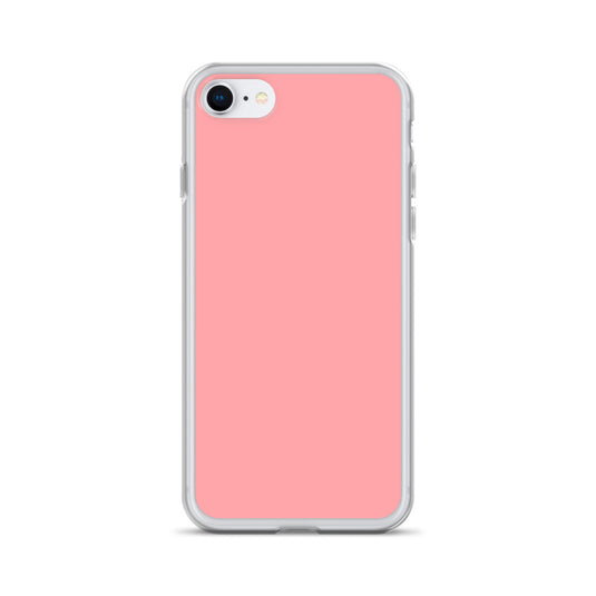 Plain Color Wewak Pink iPhone Case Clear Bump Resistant Flexible CREATIVETECH