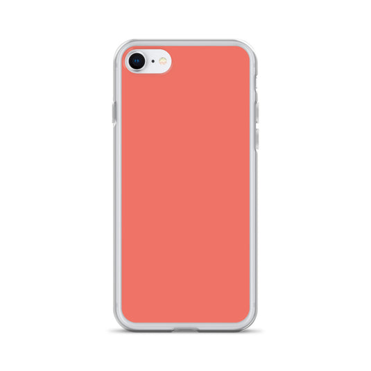 Plain Color Geraldine Orange Red Pink iPhone Case Clear Bump Resistant Flexible CREATIVETECH