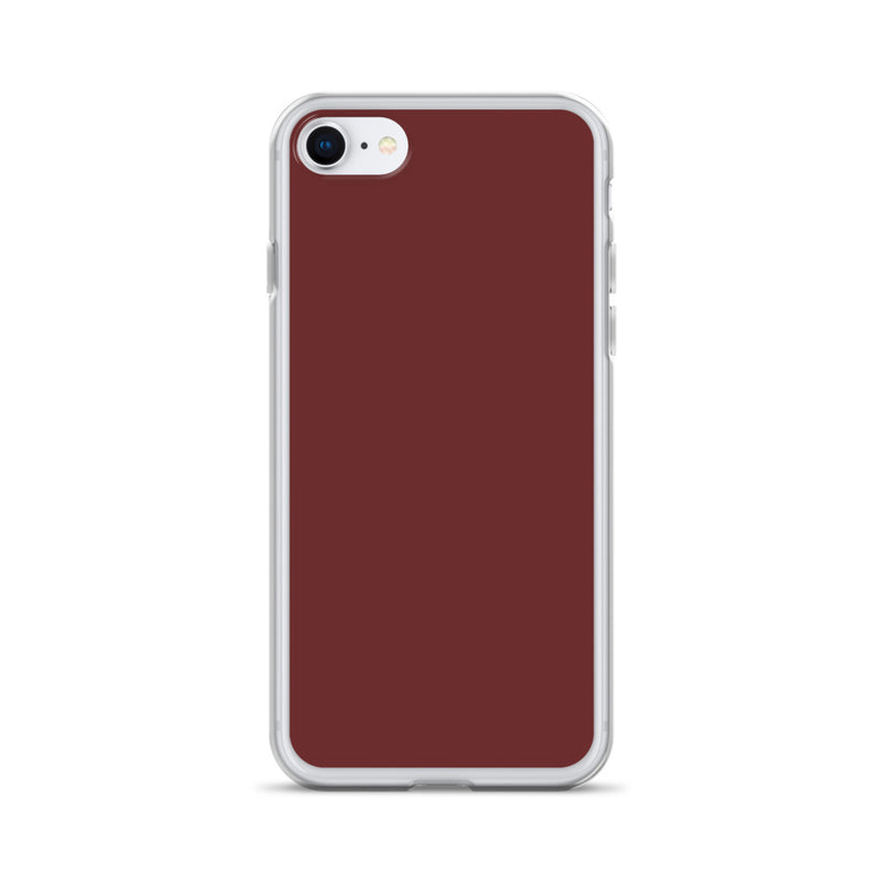 Load image into Gallery viewer, Plain Color Auburn Red iPhone Case Clear Bump Resistant Flexible CREATIVETECH