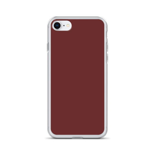 Plain Color Auburn Red iPhone Case Clear Bump Resistant Flexible CREATIVETECH