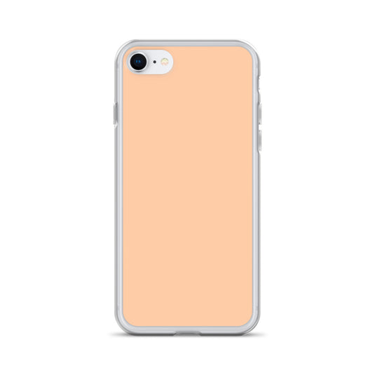Plain Color Peach Orange iPhone Case Clear Bump Resistant Flexible CREATIVETECH