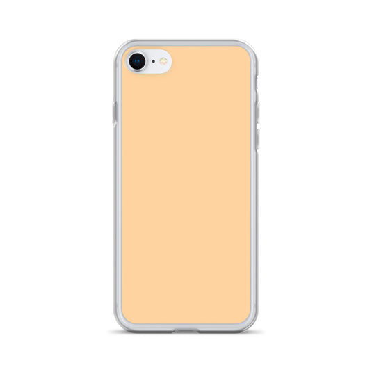 Plain Color Frangipani Orange iPhone Case Clear Bump Resistant Flexible CREATIVETECH