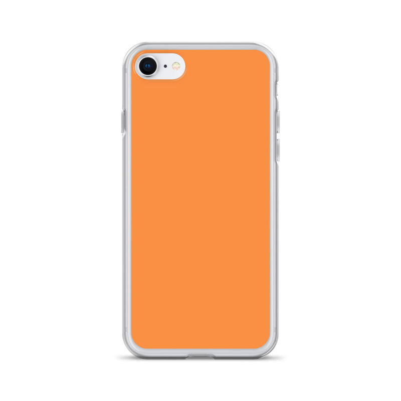 Load image into Gallery viewer, Plain Color Sea Buckthorn Orange iPhone Case Clear Bump Resistant Flexible CREATIVETECH