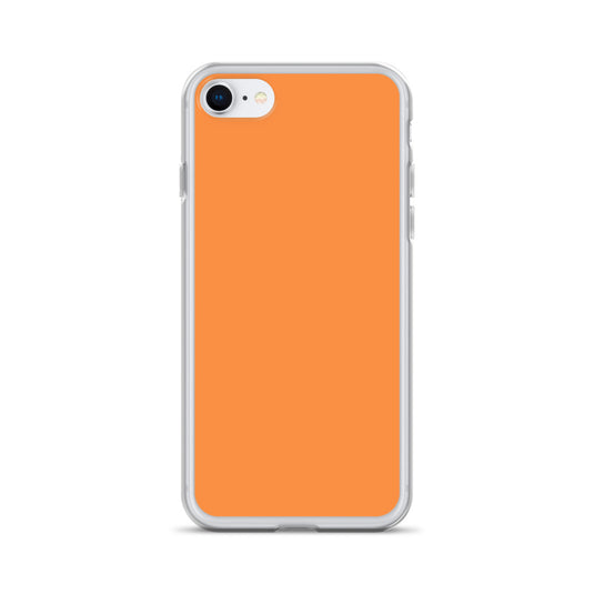 Plain Color Sea Buckthorn Orange iPhone Case Clear Bump Resistant Flexible CREATIVETECH