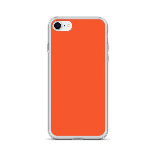 Plain Color Outrageous Orange iPhone Case Clear Bump Resistant Flexible CREATIVETECH