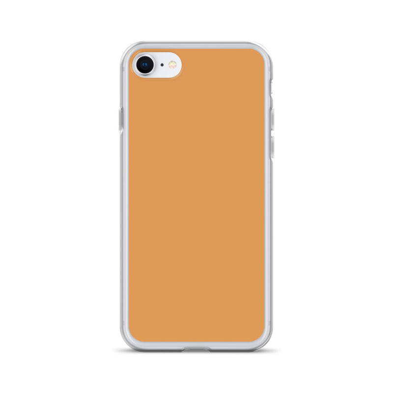 Load image into Gallery viewer, Plain Color Classy Orange iPhone Case Clear Bump Resistant Flexible CREATIVETECH