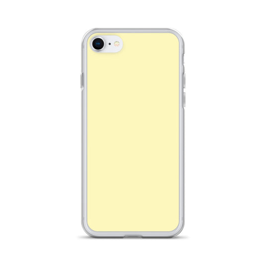 Plain Color Cumulus Yellow iPhone Case Clear Bump Resistant Flexible CREATIVETECH