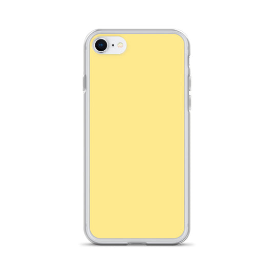Plain Color Vis Vis Yellow iPhone Case Clear Bump Resistant CREATIVETECH