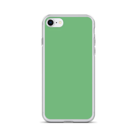 Plain Color Bay Leaf Green iPhone Case Clear Bump Resistant CREATIVETECH
