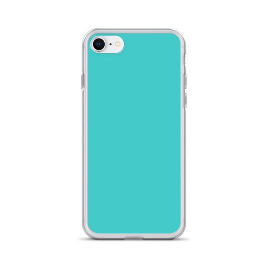Plain Color Turquoise Blue iPhone Case Clear Bump Resistant CREATIVETECH