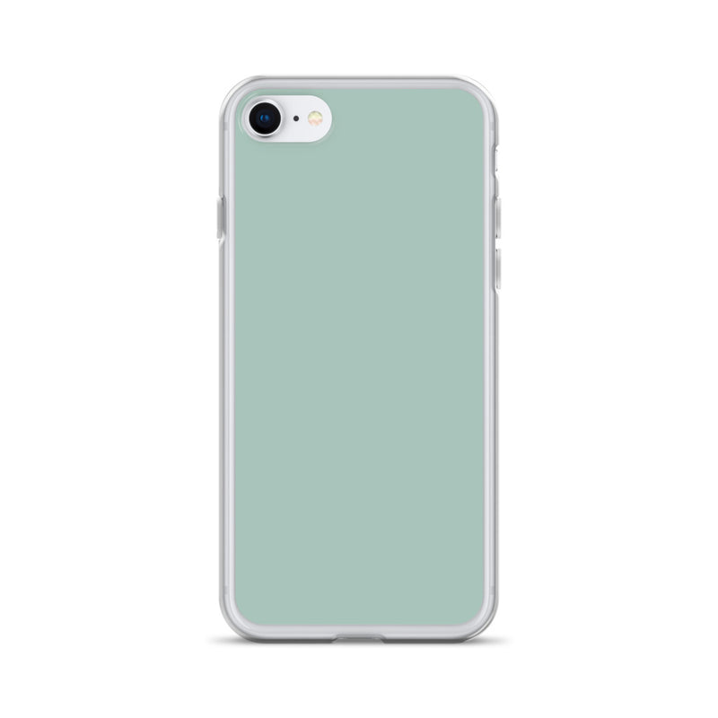 Load image into Gallery viewer, Plain Color Opal Green Blue iPhone Case Clear Bump Resistant CREATIVETECH