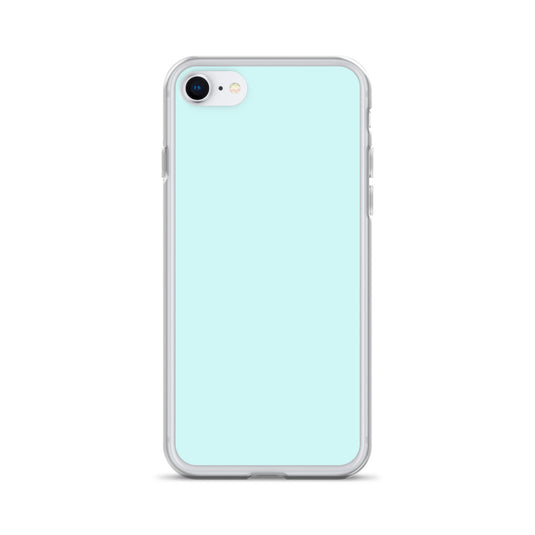 Plain Color Light Cyan Blue iPhone Case Clear Bump Resistant CREATIVETECH