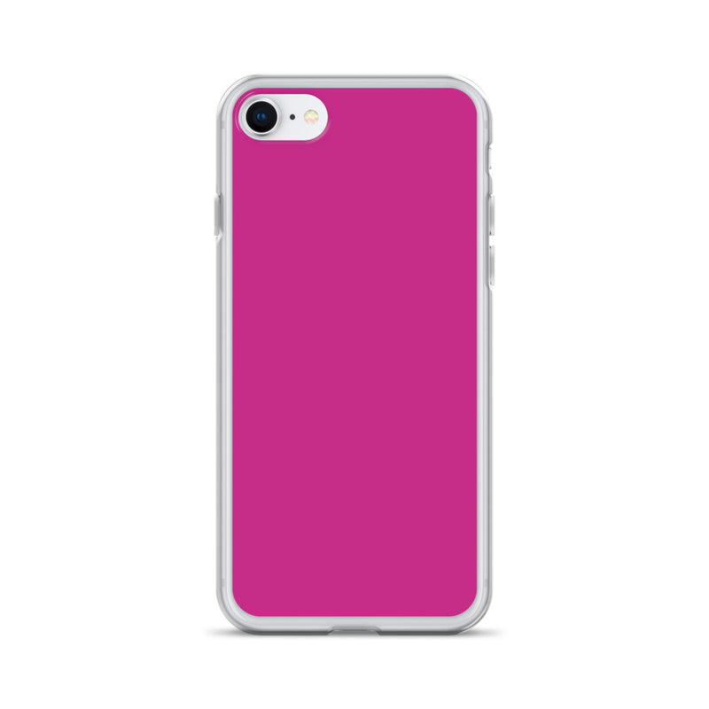Load image into Gallery viewer, Medium Red Violet iPhone Clear Thin Case Plain Color CREATIVETECH