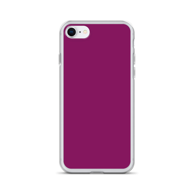 Load image into Gallery viewer, Eggplant Purple iPhone Clear Thin Case Plain Color CREATIVETECH