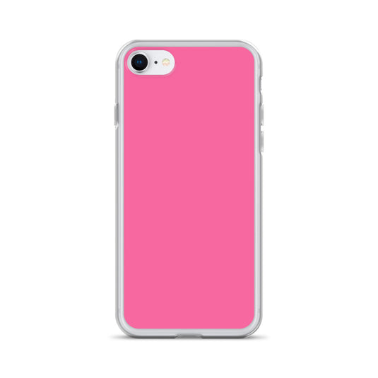 Brilliant Rose Pink iPhone Clear Thin Case Plain Color CREATIVETECH