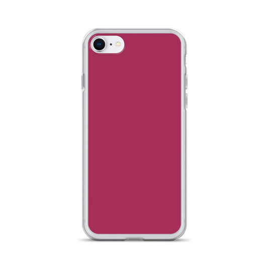 Lipstick Pink Red iPhone Clear Thin Case Plain Color CREATIVETECH