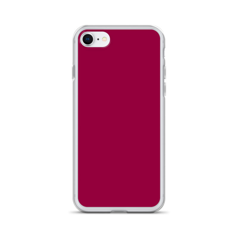 Load image into Gallery viewer, Light Burgundy Red iPhone Clear Thin Case Plain Color CREATIVETECH