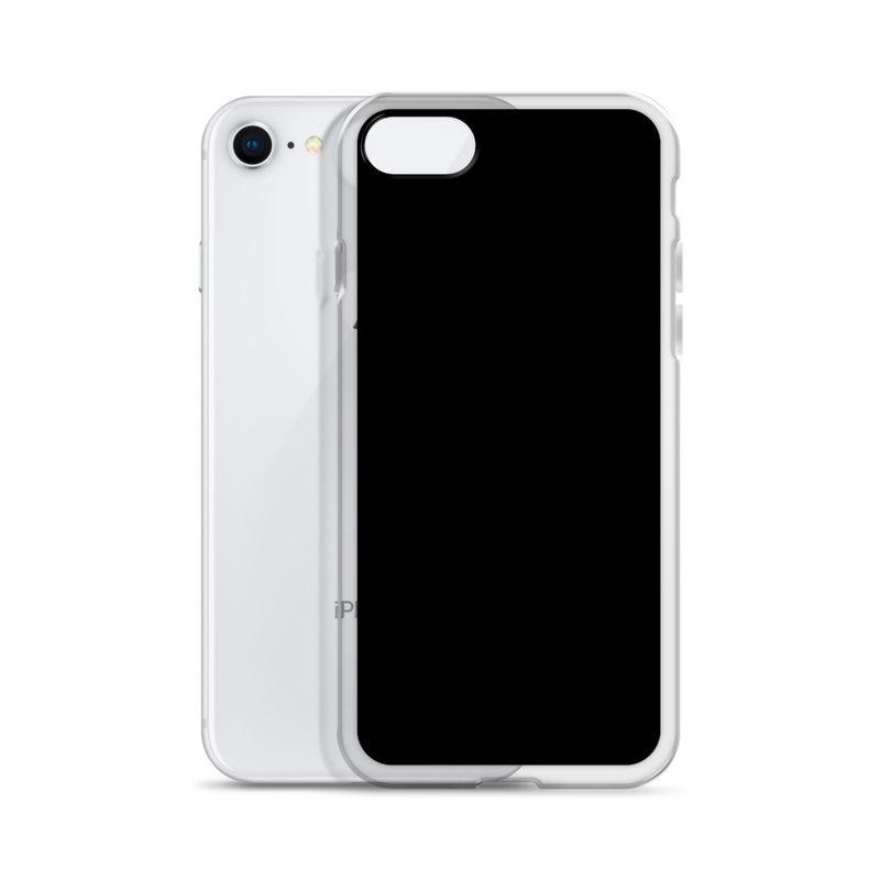 Load image into Gallery viewer, Plain Color Black iPhone Case Clear Bump Resistant Flexible CREATIVETECH