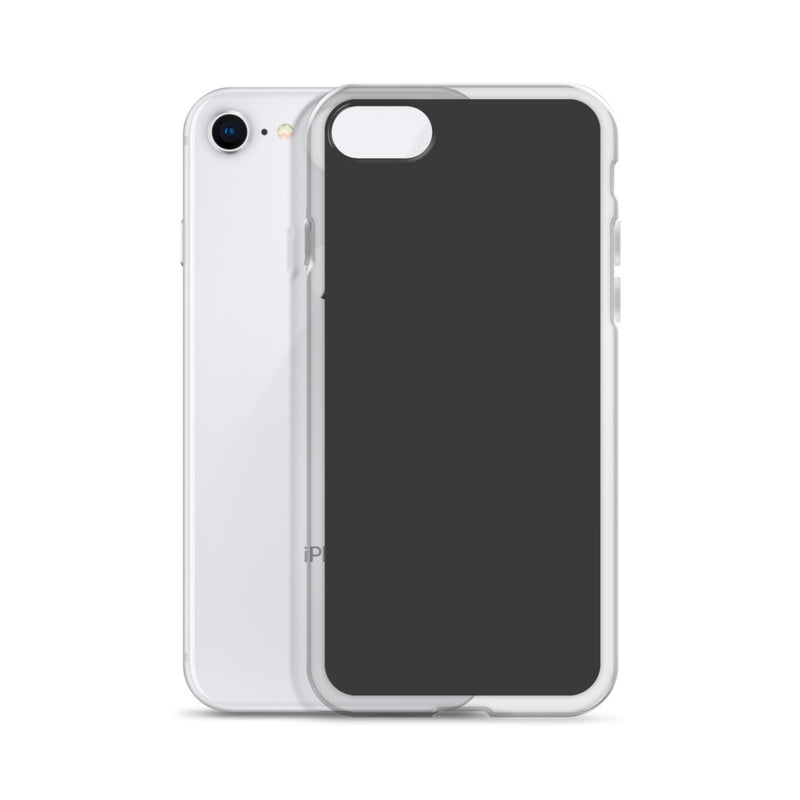 Load image into Gallery viewer, Plain Color Eclipse dark Grey iPhone Case Clear Bump Resistant Flexible CREATIVETECH