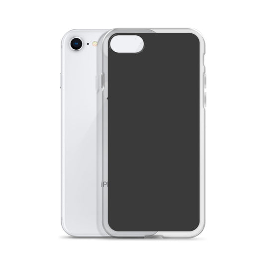 Plain Color Eclipse dark Grey iPhone Case Clear Bump Resistant Flexible CREATIVETECH