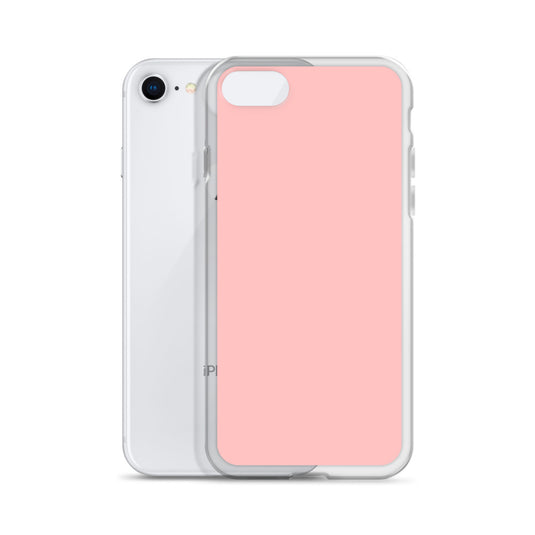 Plain Color Flamingo Pink iPhone Case Clear Bump Resistant Flexible CREATIVETECH