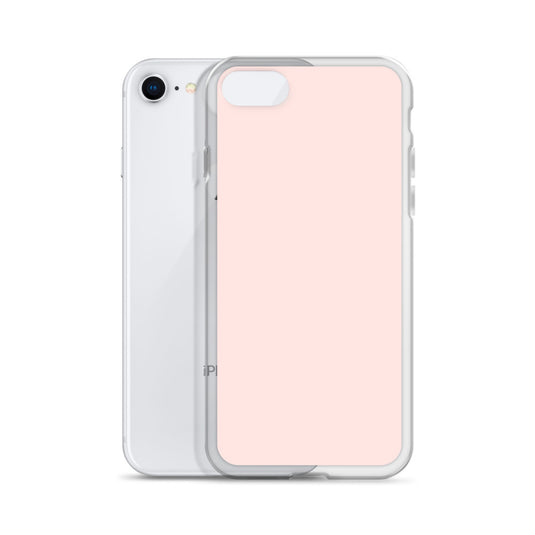 Plain Color Misty Rose Pink iPhone Case Clear Bump Resistant Flexible CREATIVETECH