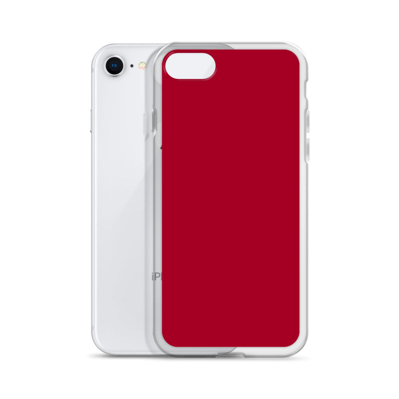 Load image into Gallery viewer, Plain Color Carmine Red iPhone Case Clear Bump Resistant Flexible CREATIVETECH