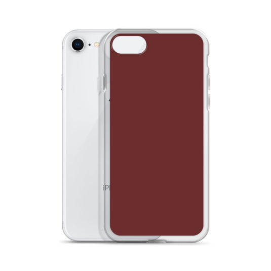 Plain Color Auburn Red iPhone Case Clear Bump Resistant Flexible CREATIVETECH